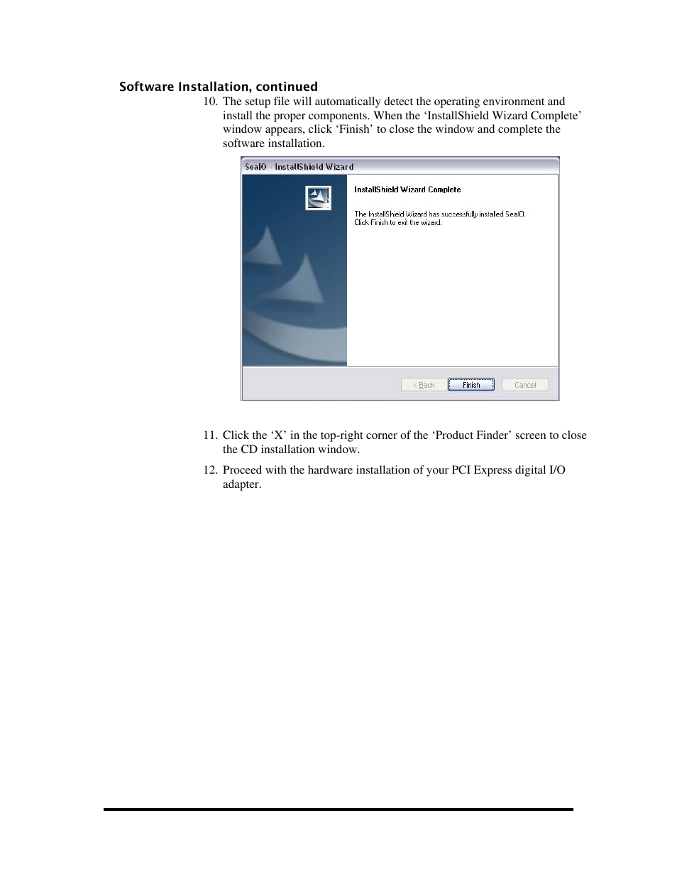 Software installation, continued | Impulse 8004e User Manual | Page 7 / 28