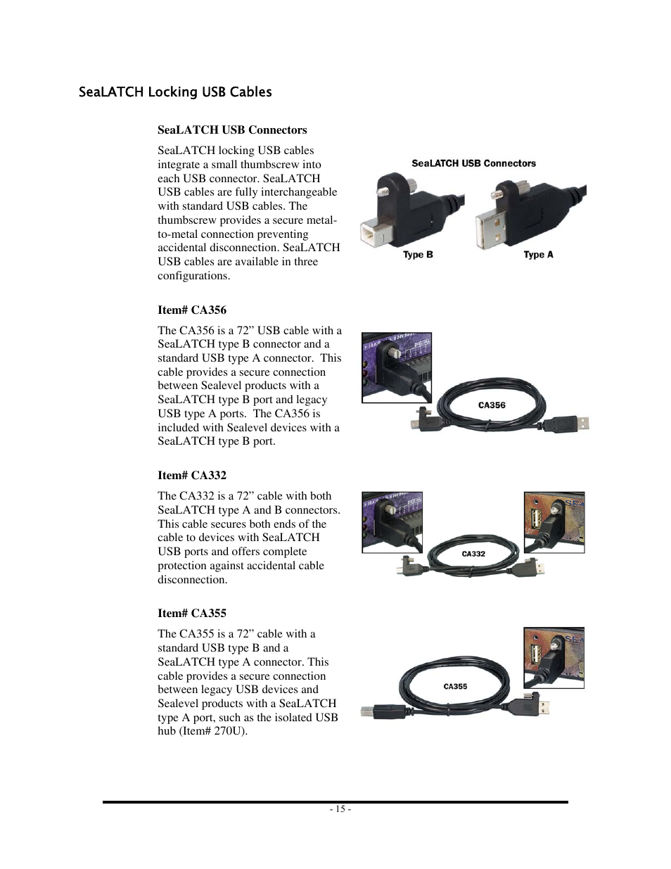 Latch, Ocking, Ables | Impulse 8126 User Manual | Page 17 / 42