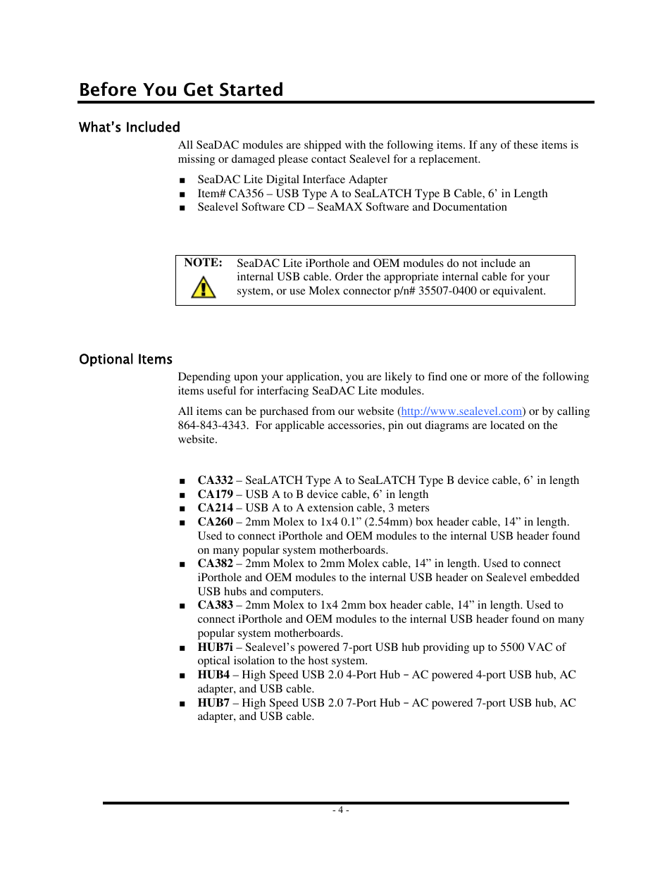 Before you get started, Ncluded, Ptional | Tems | Impulse 8126 User Manual | Page 6 / 42