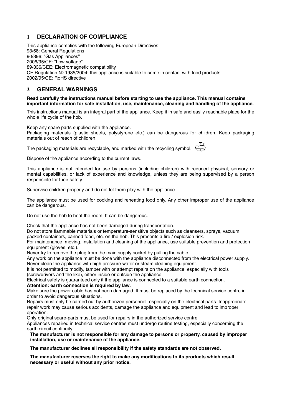 KORTING HG675CW User Manual | Page 19 / 32