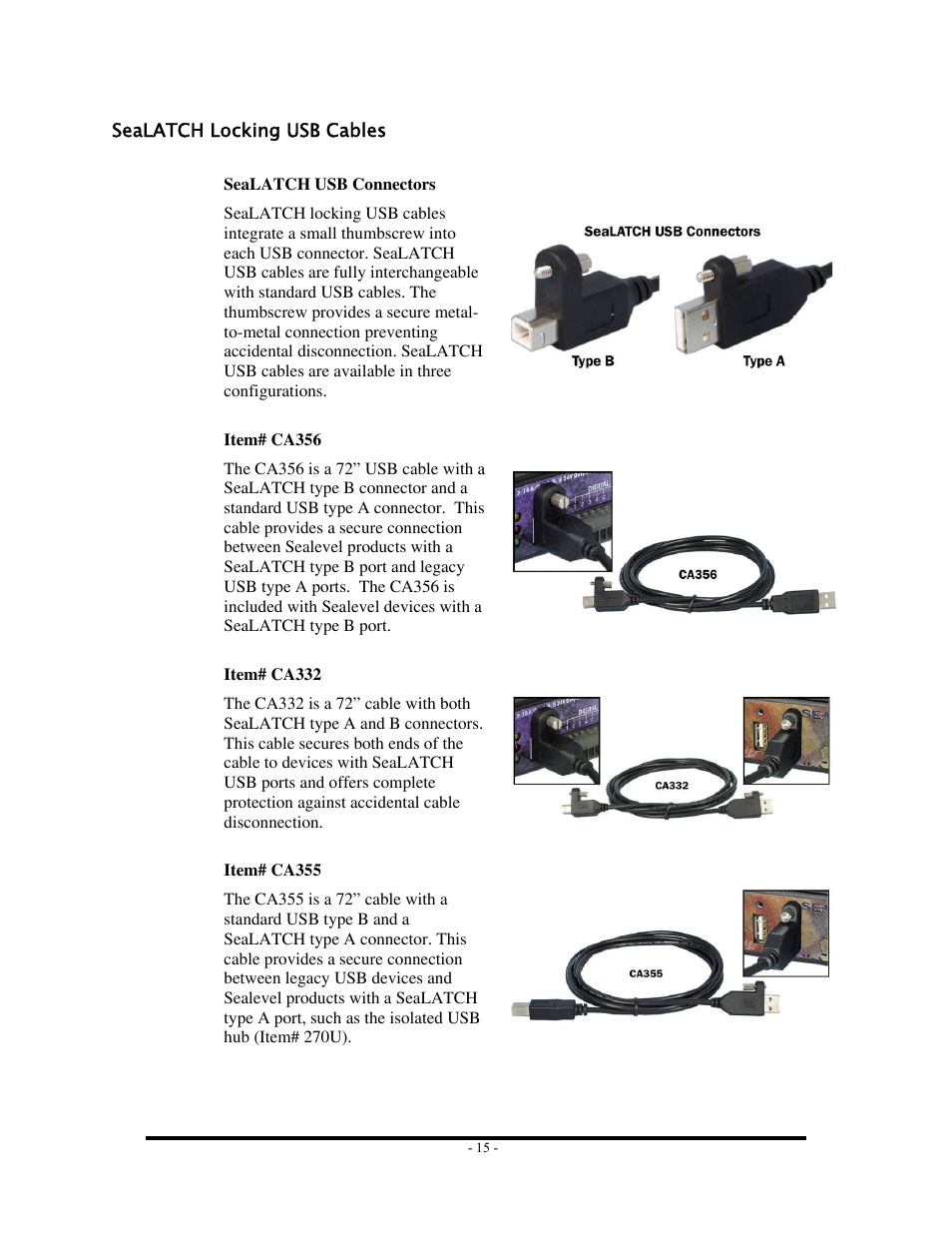 Latch, Ocking, Ables | Impulse 8112 User Manual | Page 17 / 41