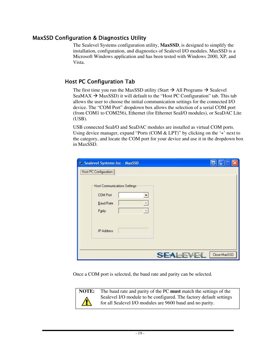 Maxssd configuration & diagnostics utility, Onfiguration, Iagnostics | Tility | Impulse 8112 User Manual | Page 21 / 41
