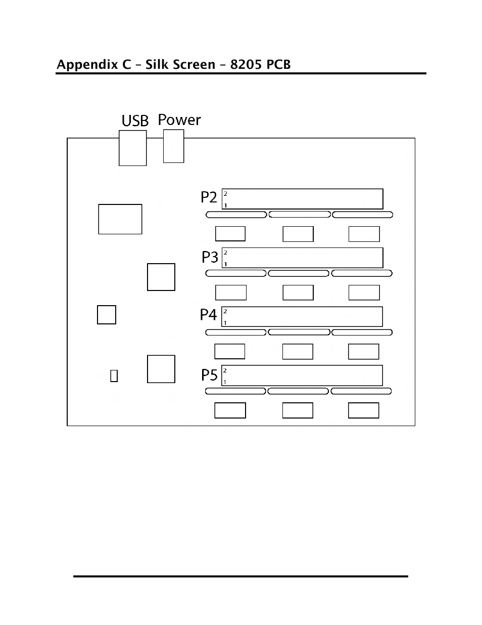 Appendix d - compliance notices, Appendix c – silk screen – 8205 pcb | Impulse 8205 User Manual User Manual | Page 14 / 16