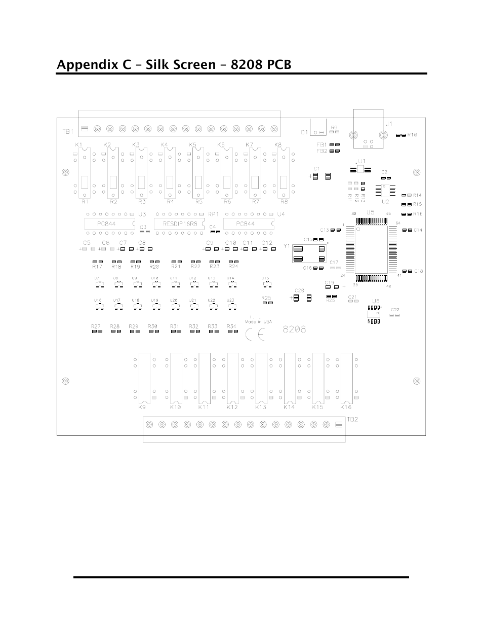 Appendix d - compliance notices, Appendix c – silk screen – 8208 pcb | Impulse 8208 User Manual User Manual | Page 13 / 15