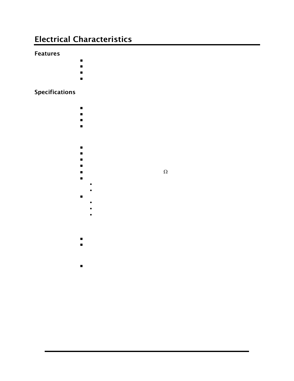 Electrical characteristics | Impulse 8206 User Manual User Manual | Page 9 / 15