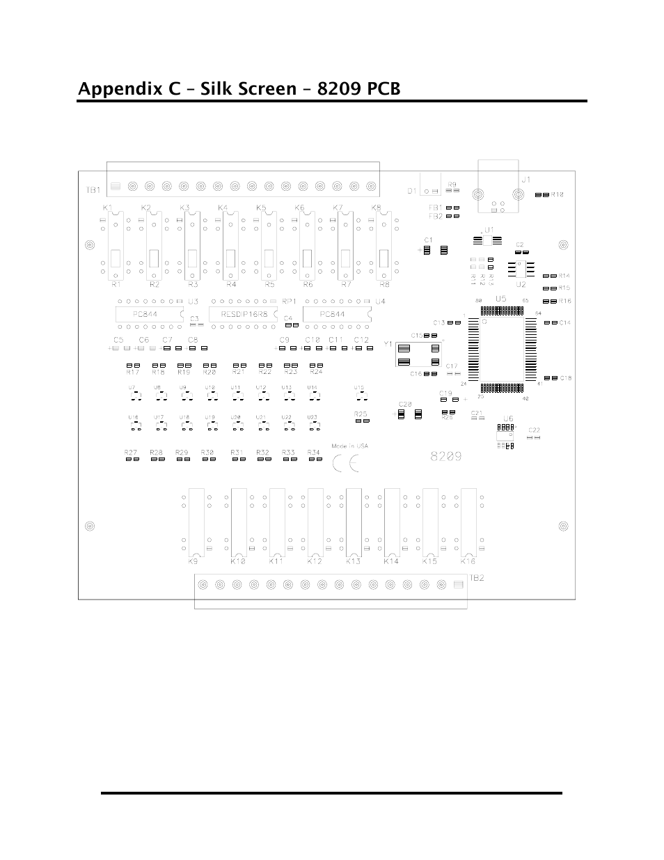 Appendix d - compliance notices, Appendix c – silk screen – 8209 pcb | Impulse 8209 User Manual User Manual | Page 14 / 16