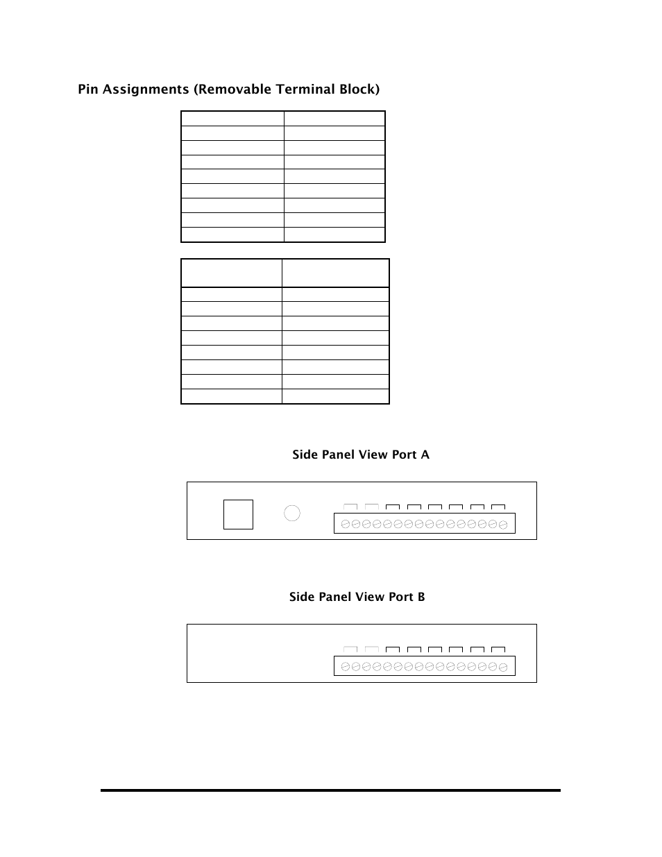 Electrical characteristics, Pin assignments (removable terminal block) | Impulse 8209 User Manual User Manual | Page 9 / 16