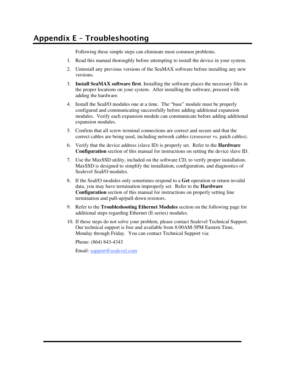 Appendix e – troubleshooting | Impulse 463E User Manual | Page 105 / 109