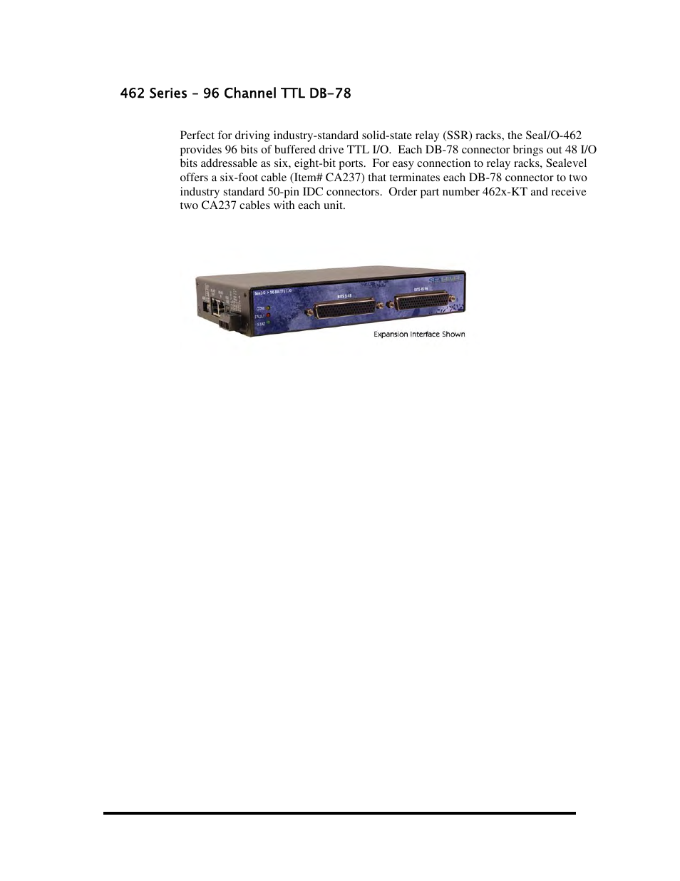 462 series – 96 channel ttl db-78 | Impulse 463E User Manual | Page 12 / 109
