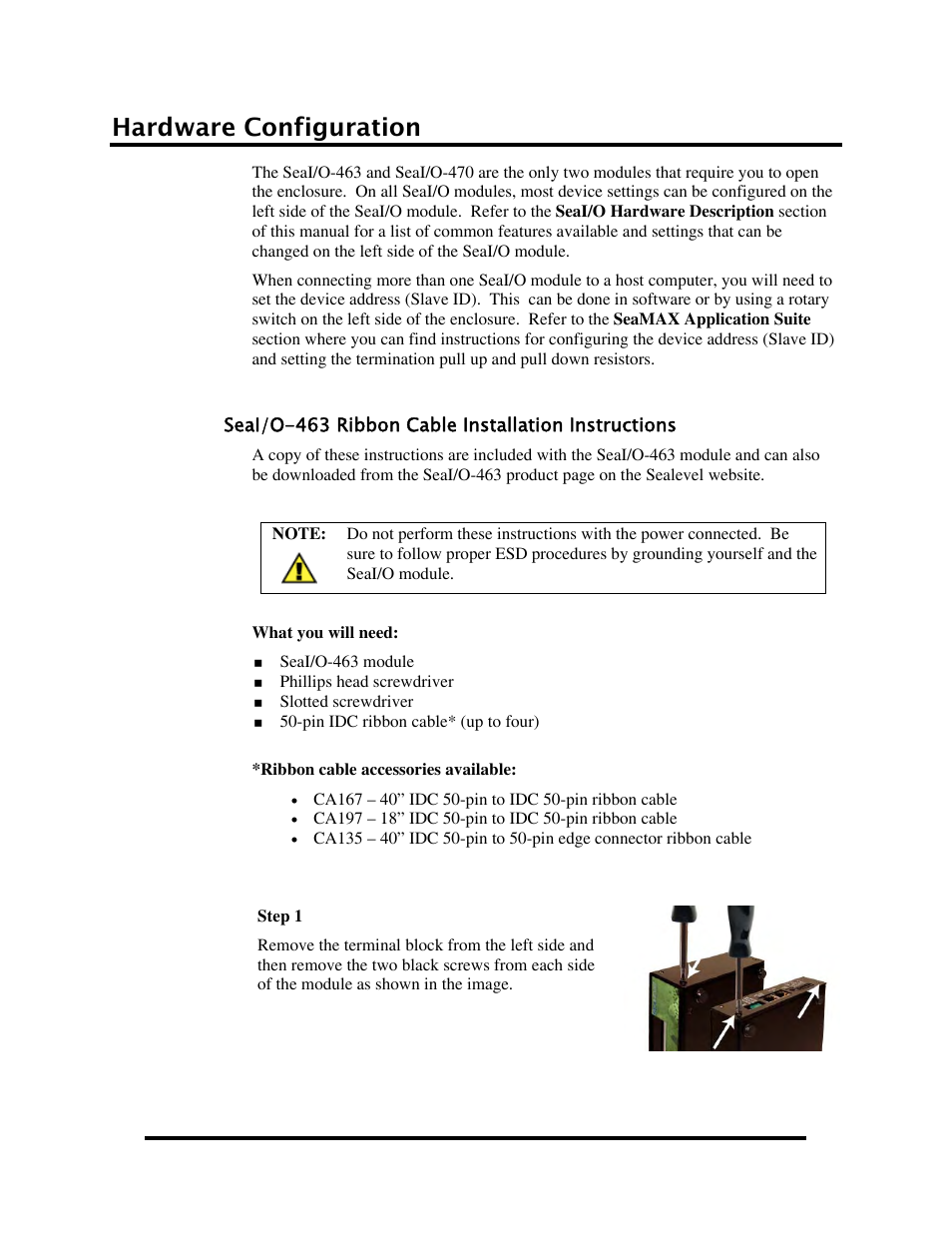 Hardware configuration | Impulse 463E User Manual | Page 21 / 109