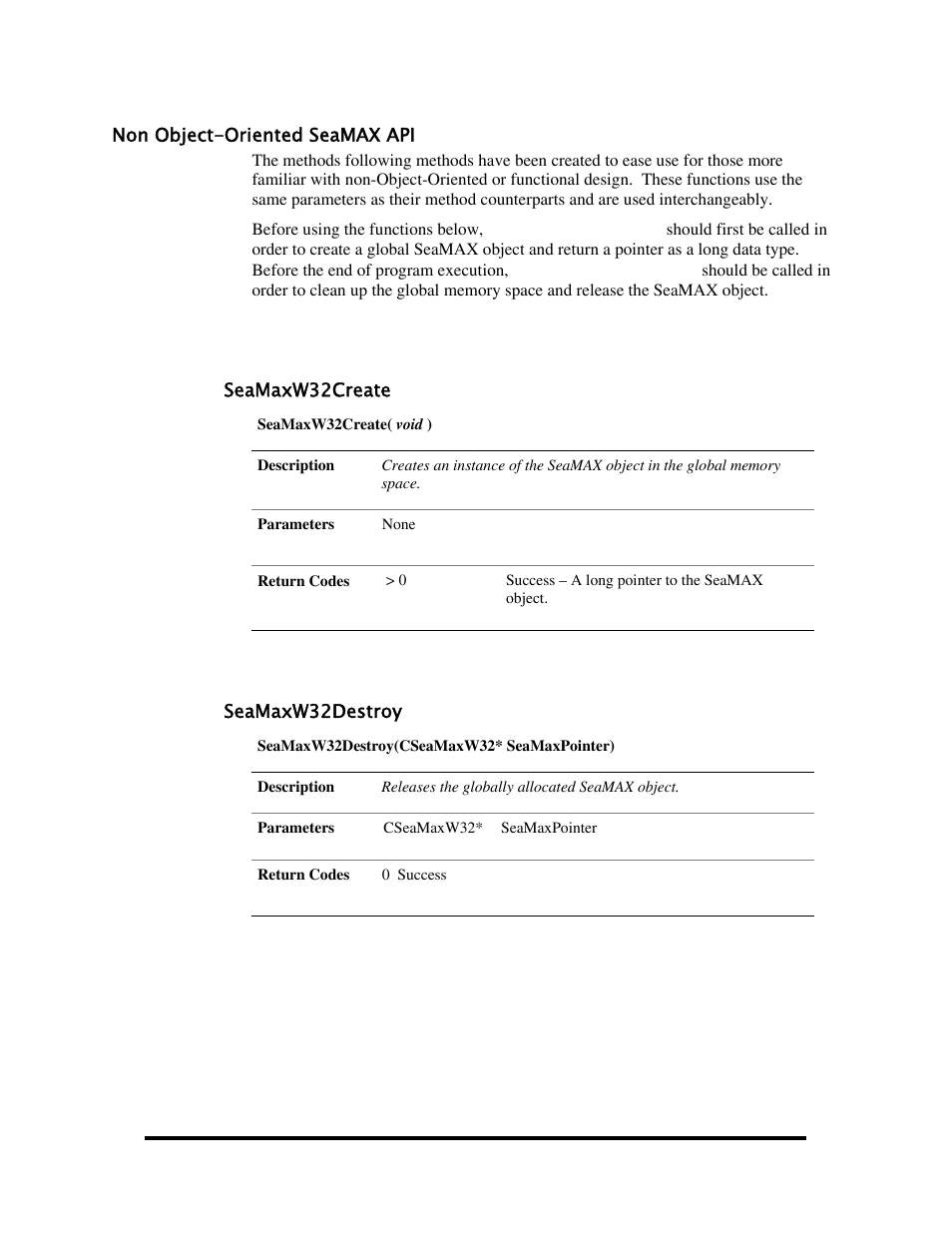 Non object-oriented seamax api | Impulse 463E User Manual | Page 73 / 109