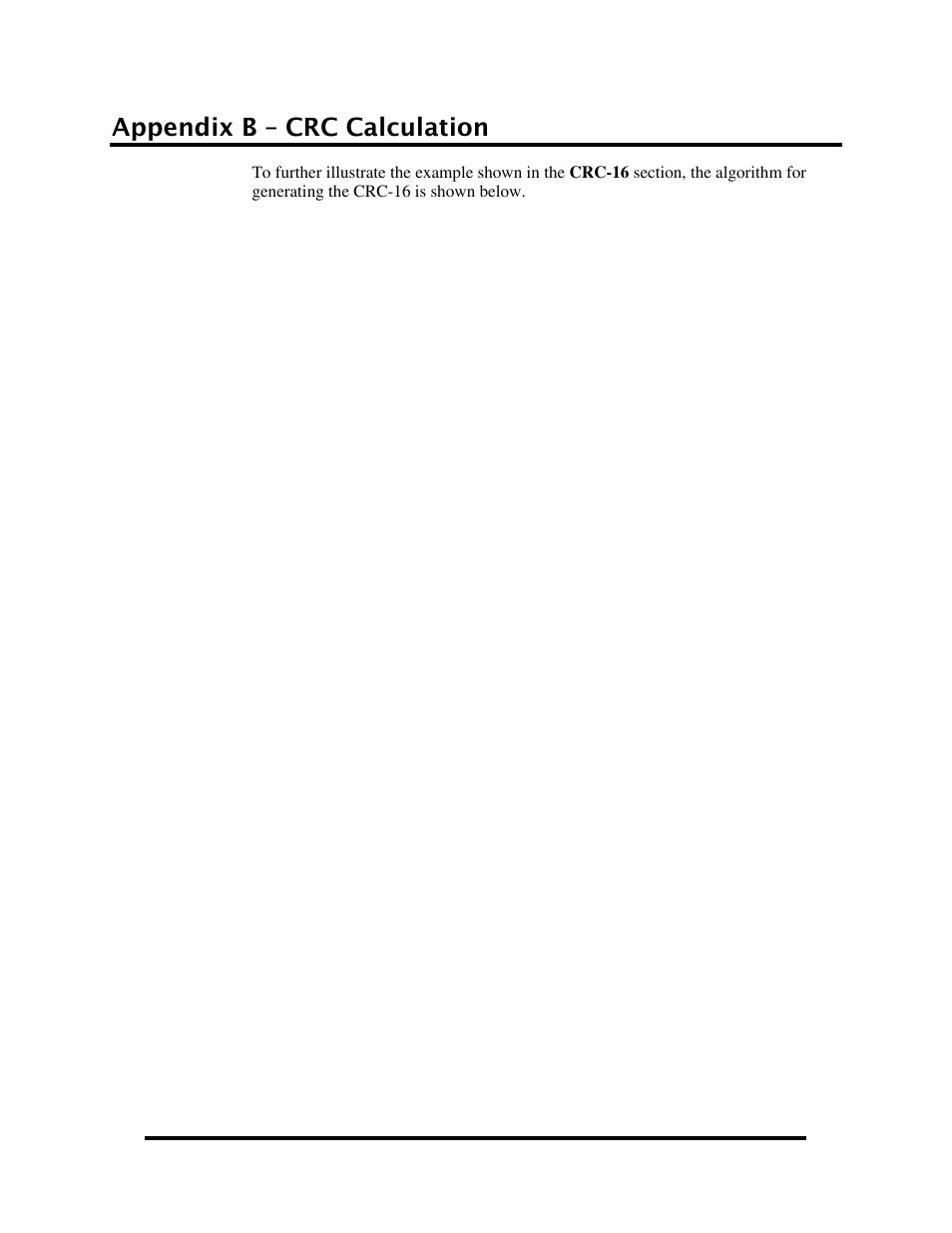 Appendix b – crc calculation | Impulse 463E User Manual | Page 99 / 109