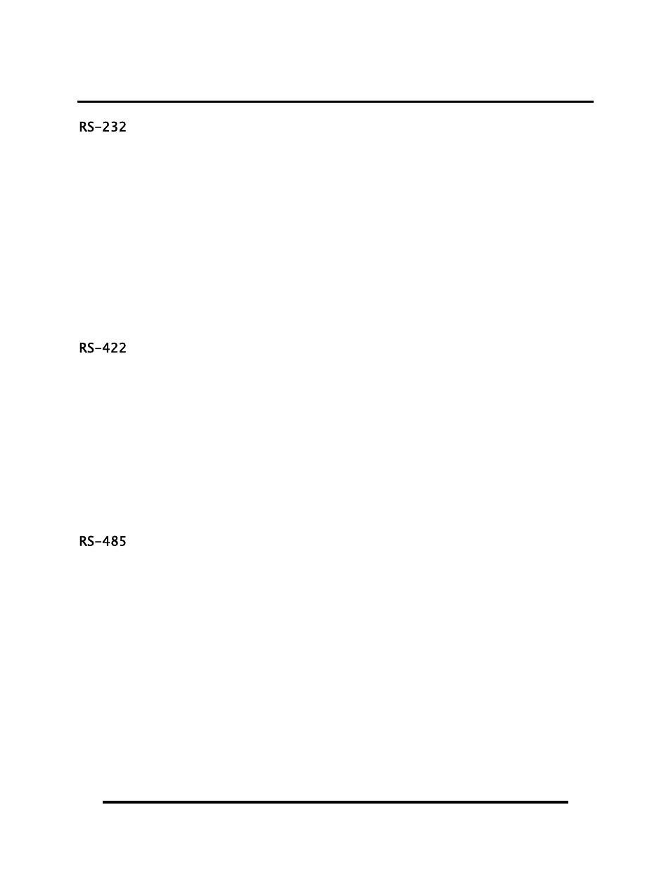 Appendix c – electrical interface, Rs-232 rs-422 rs-485 | Impulse 2113 User Manual | Page 21 / 25