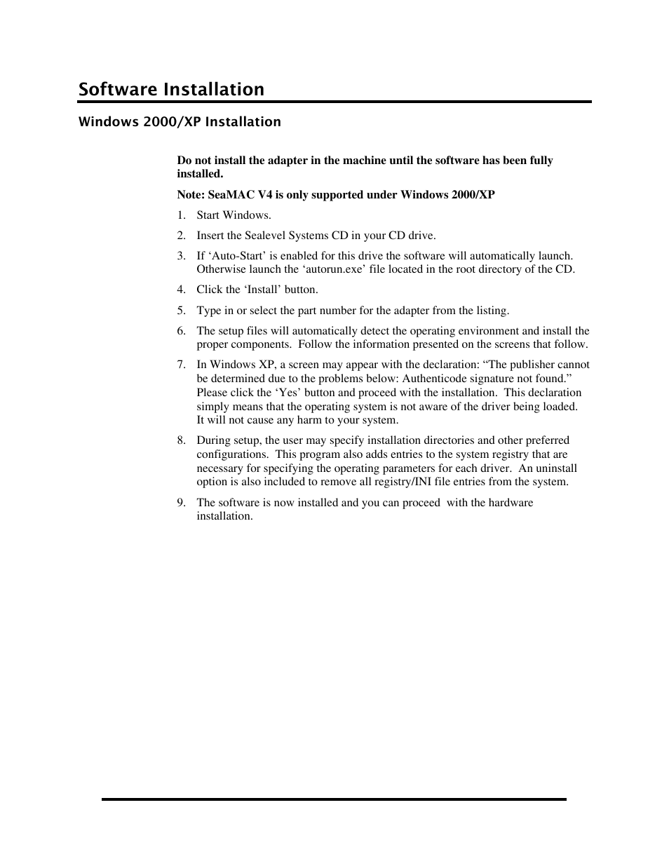 Software installation | Impulse 5102 User Manual | Page 5 / 18