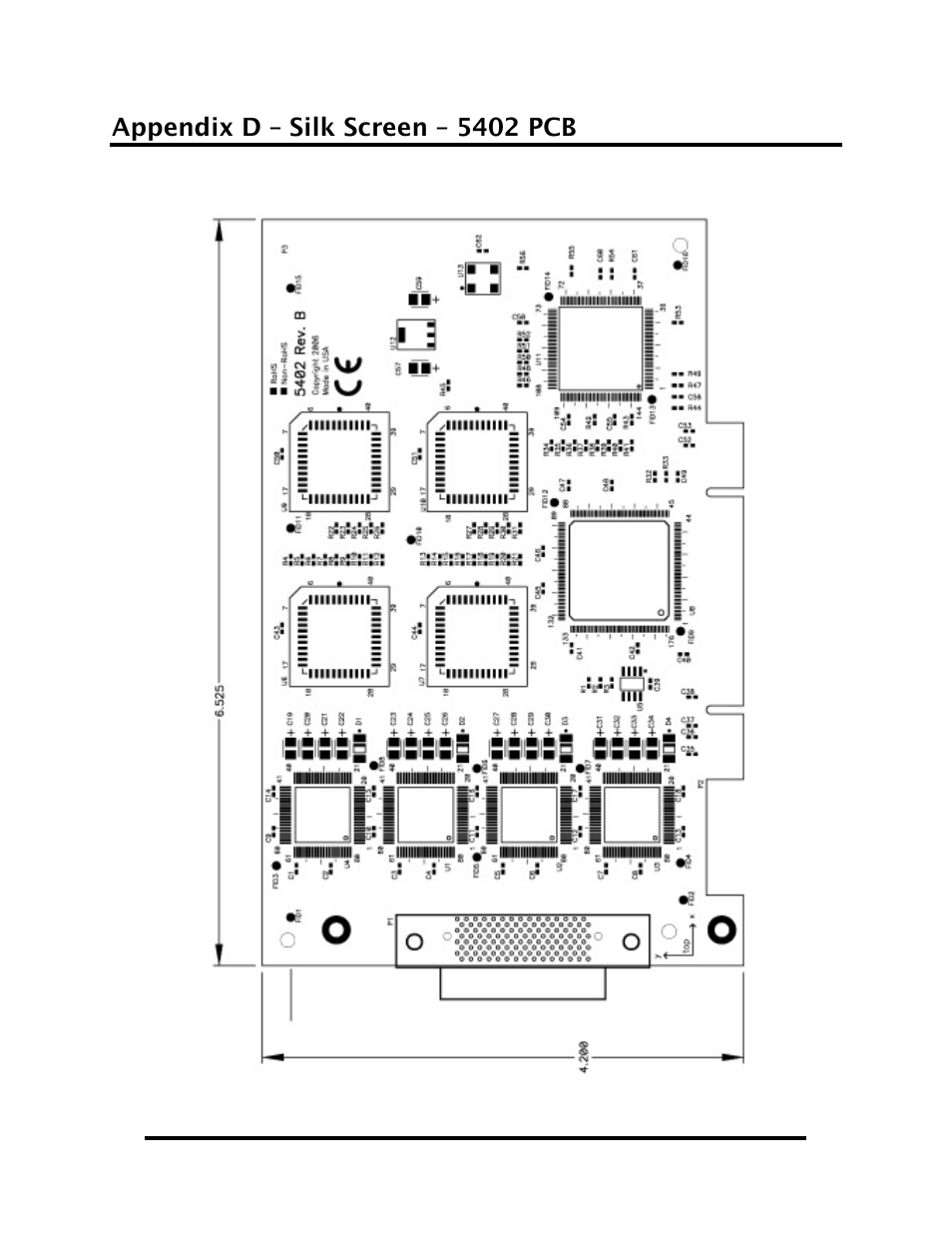 Appendix d – silk screen – 5402 pcb | Impulse 5402 User Manual | Page 17 / 19