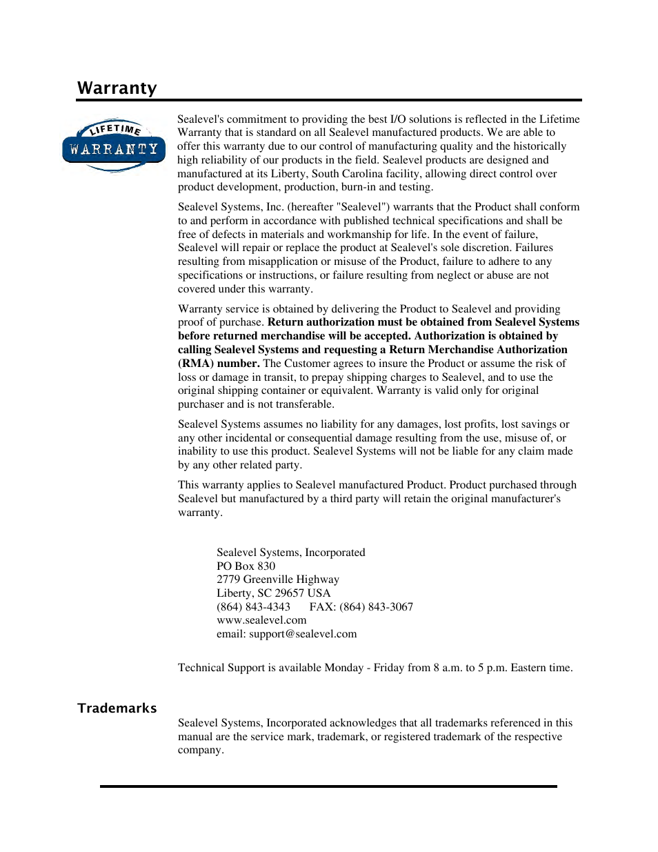 Warranty | Impulse 5402 User Manual | Page 19 / 19