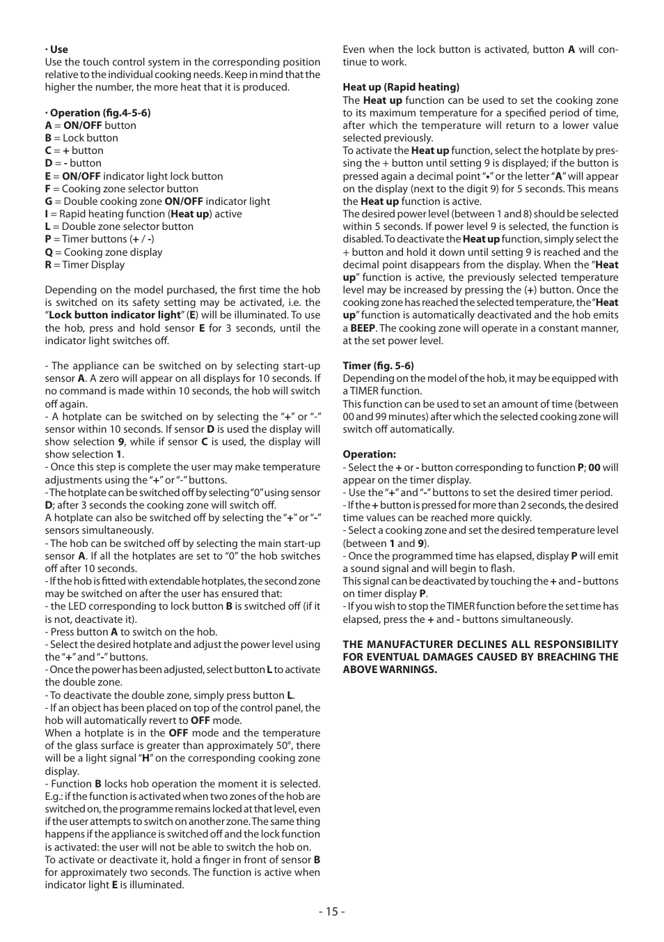 KORTING HK4103B User Manual | Page 15 / 44