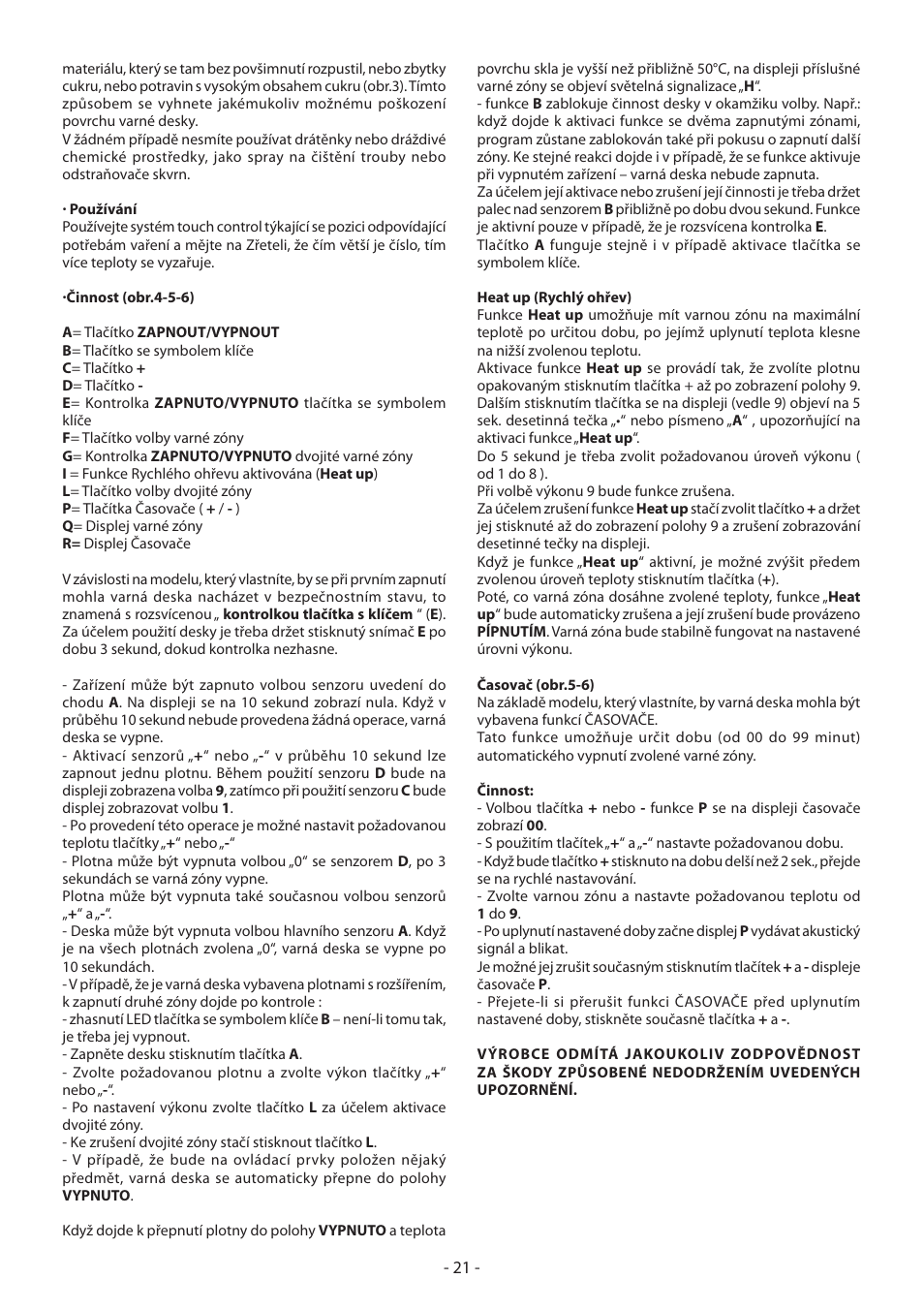 KORTING HK4103B User Manual | Page 21 / 44