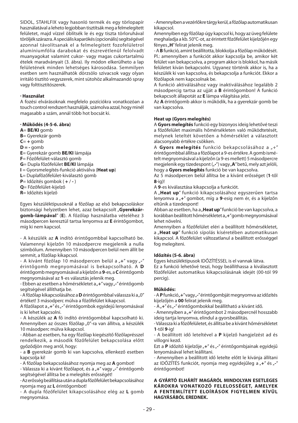 KORTING HK4103B User Manual | Page 29 / 44