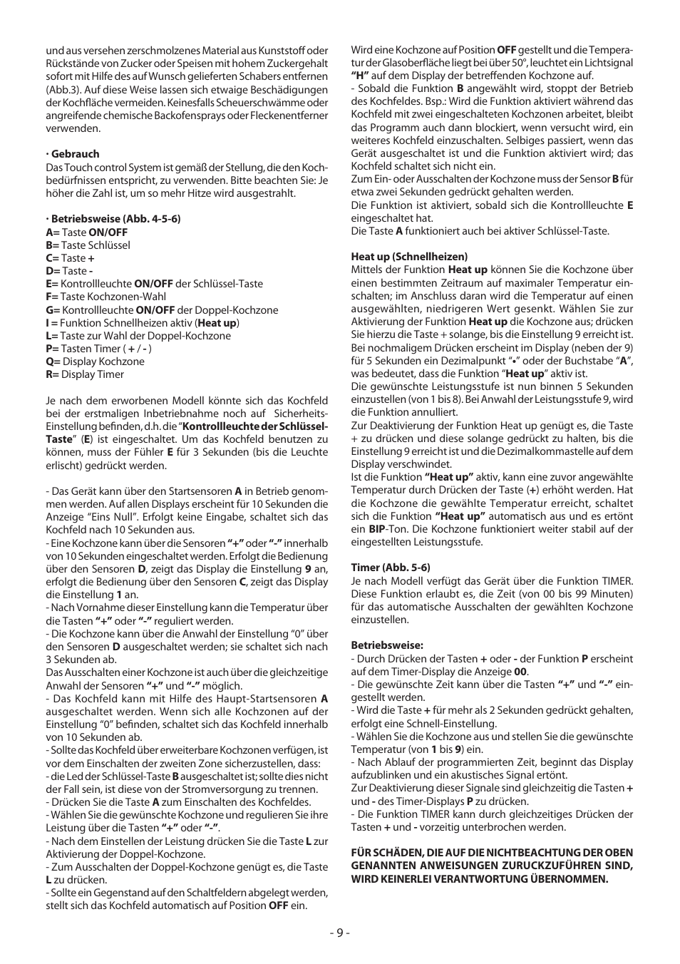 KORTING HK4103B User Manual | Page 9 / 44