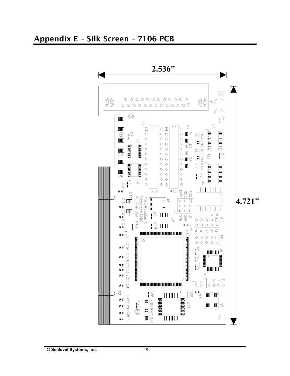 Appendix e – silk screen – 7106 pcb, Appendix f - compliance notices | Impulse 7106 User Manual | Page 21 / 23
