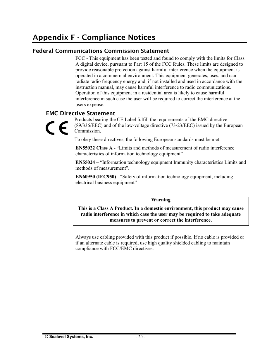 Appendix f - compliance notices | Impulse 7106 User Manual | Page 22 / 23