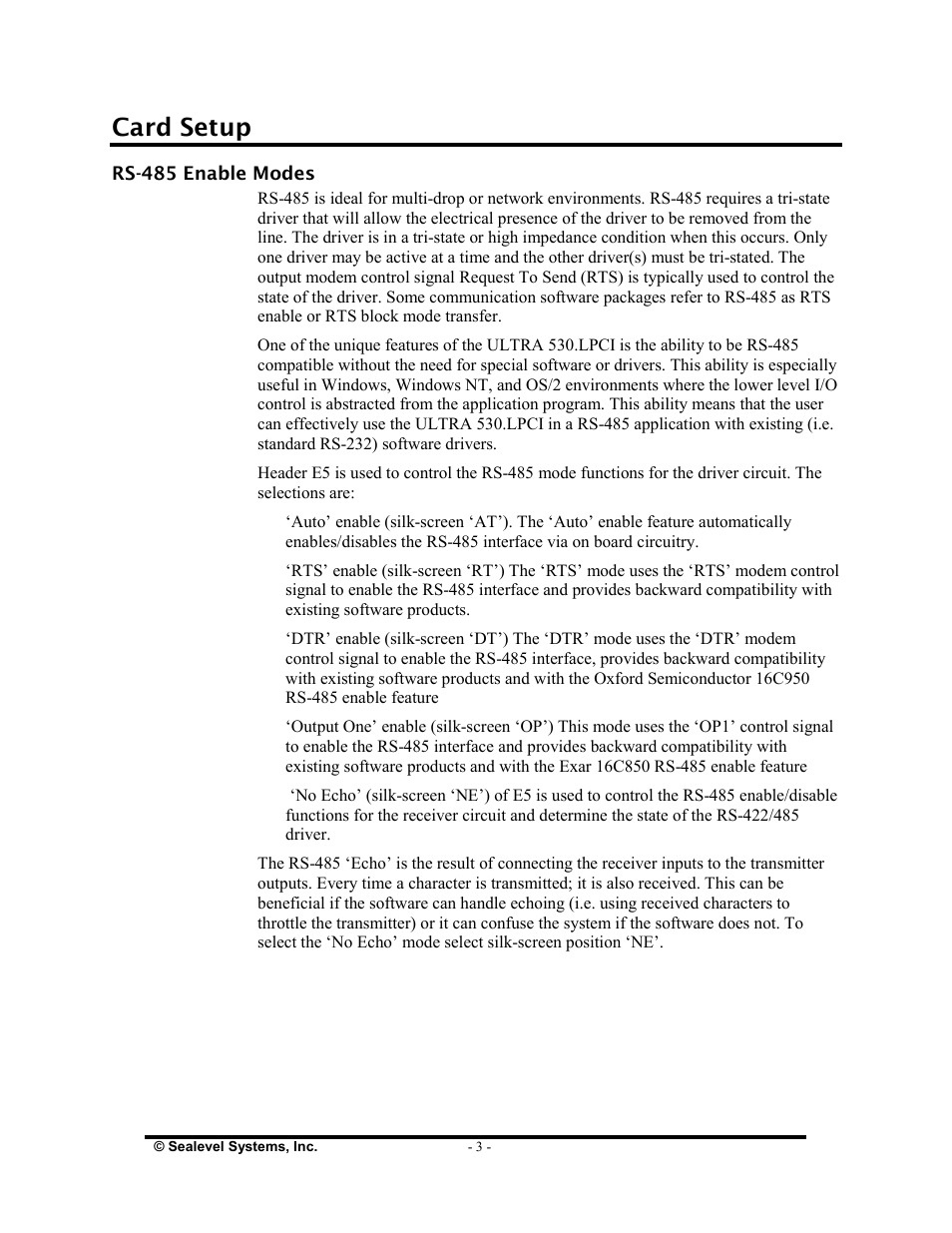 Card setup | Impulse 7106 User Manual | Page 5 / 23