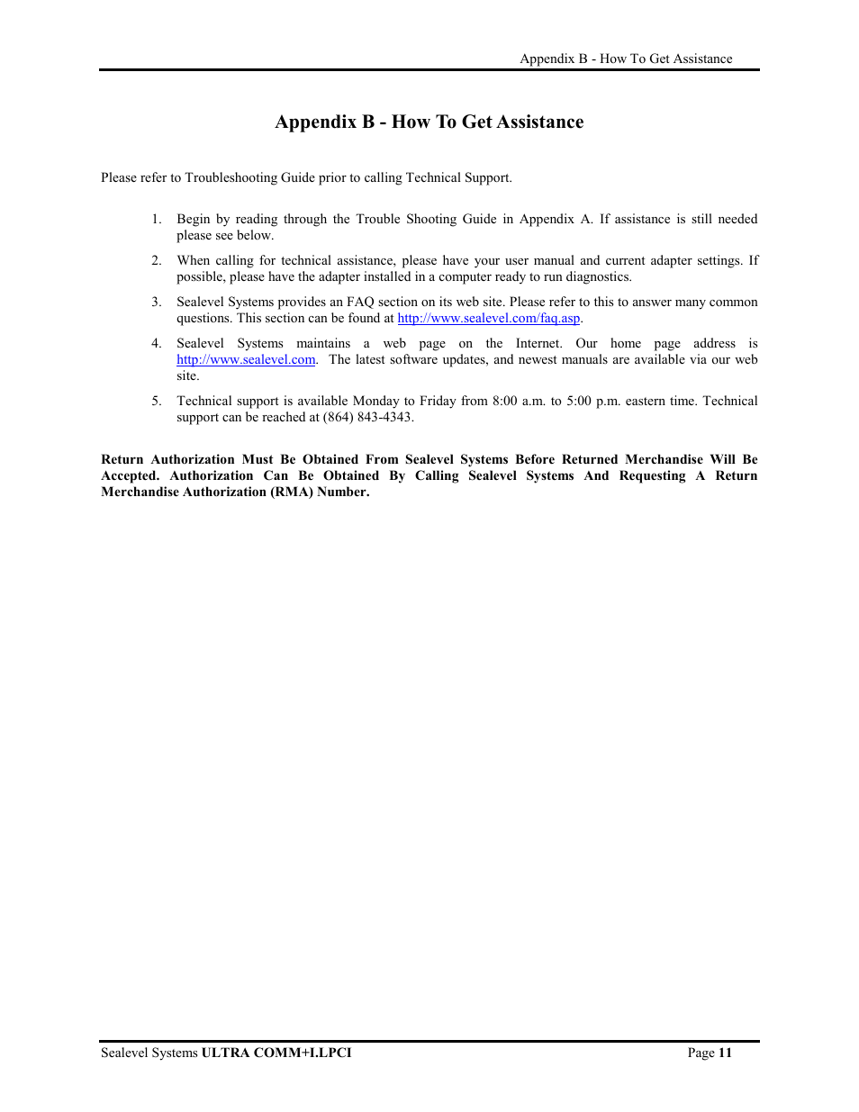 Appendix b - how to get assistance | Impulse 7108 User Manual | Page 13 / 19