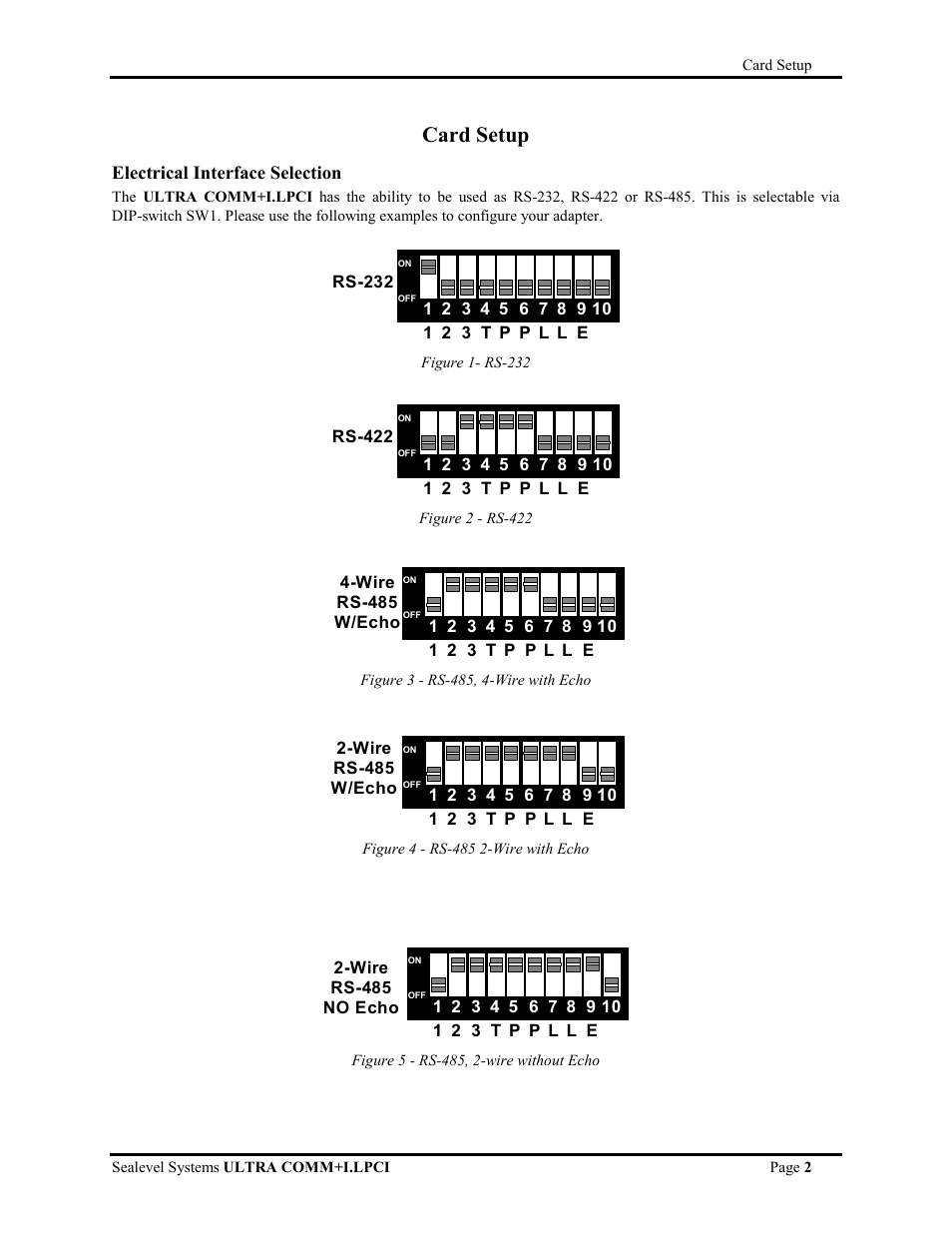 Card setup | Impulse 7108 User Manual | Page 4 / 19