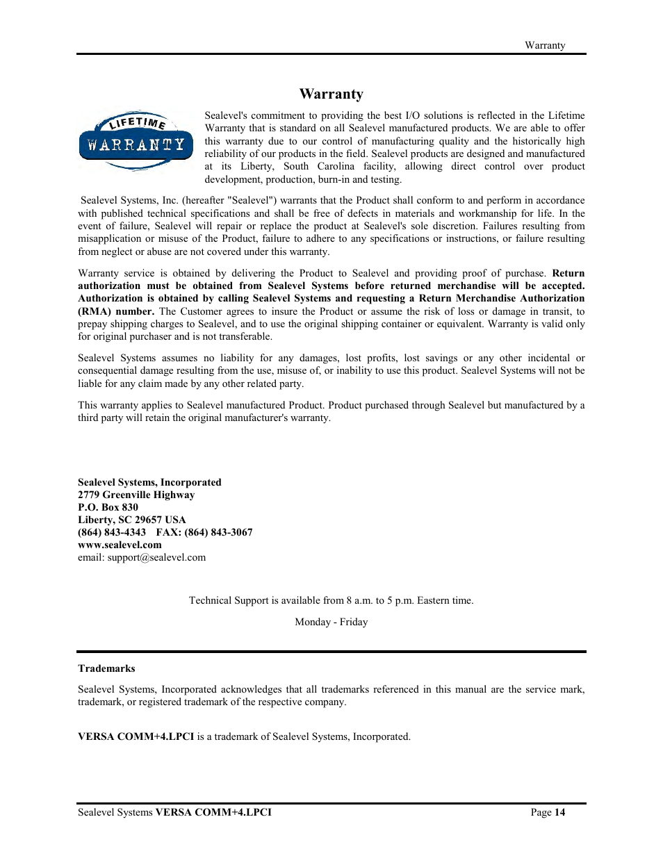 Warranty | Impulse 7406 User Manual | Page 16 / 16