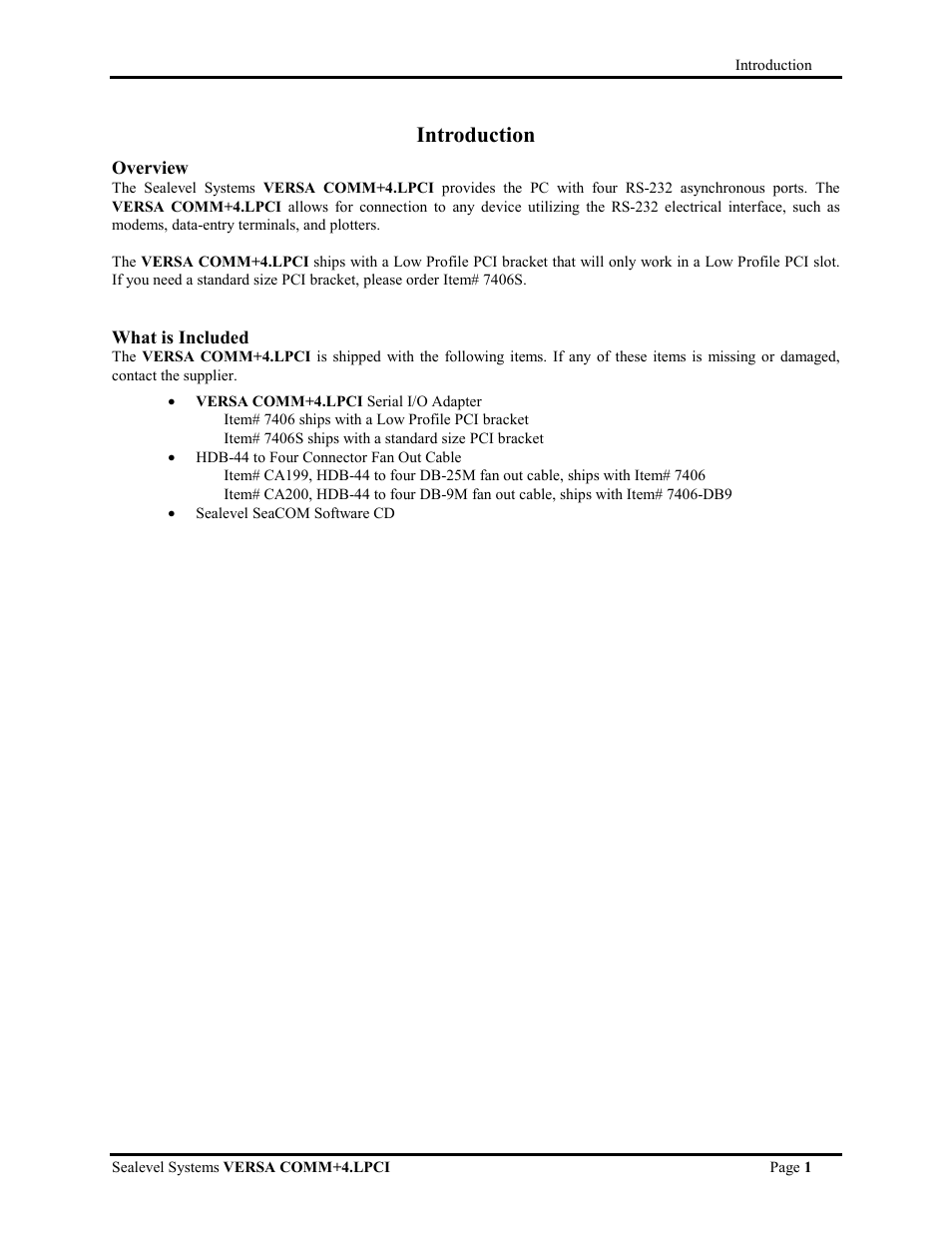 Introduction | Impulse 7406 User Manual | Page 3 / 16