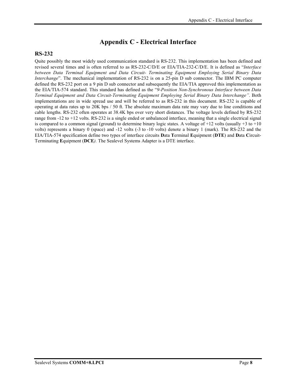 Appendix c - electrical interface | Impulse 7803 User Manual | Page 10 / 14