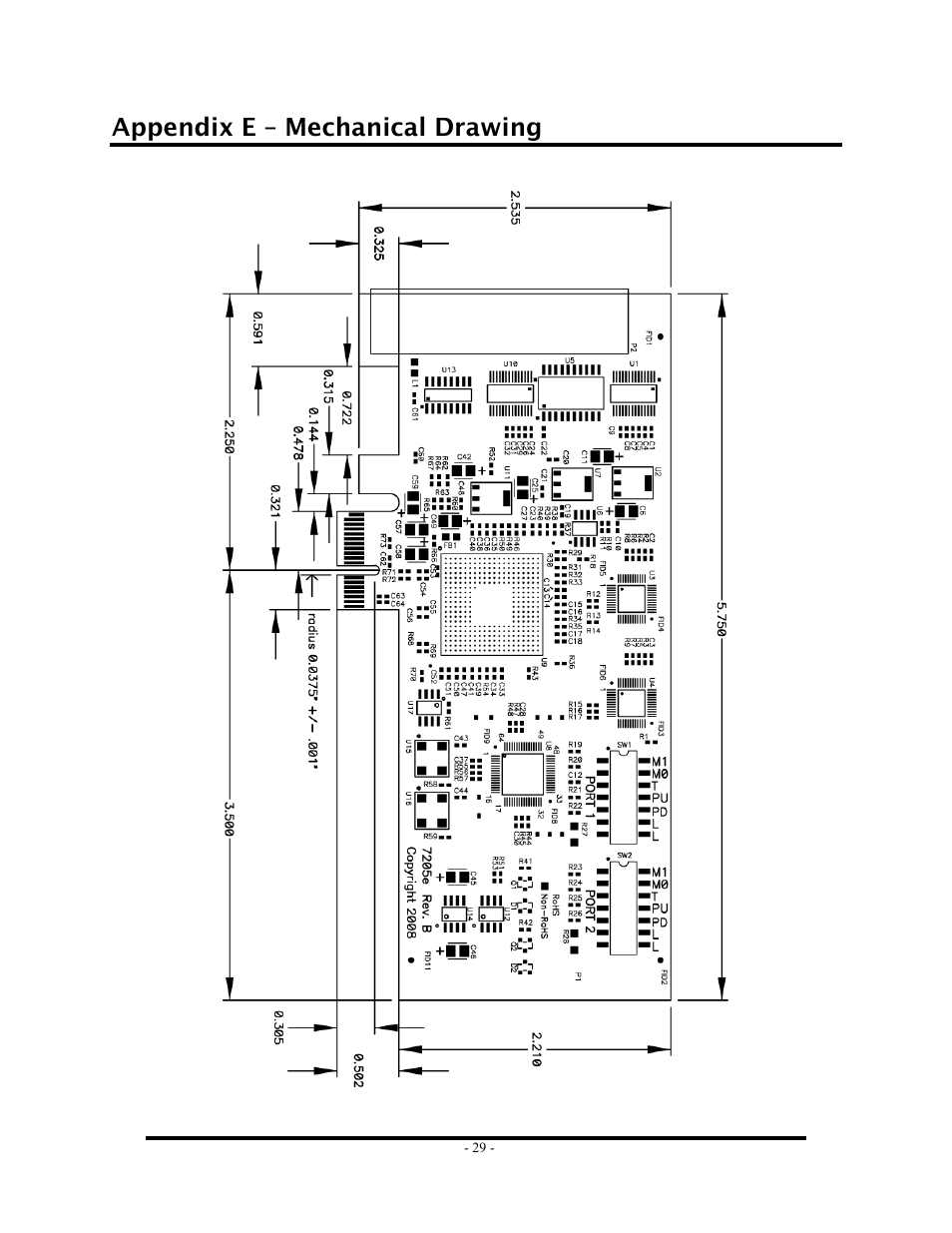 Appendix e – mechanical drawing | Impulse 7205e User Manual | Page 31 / 33