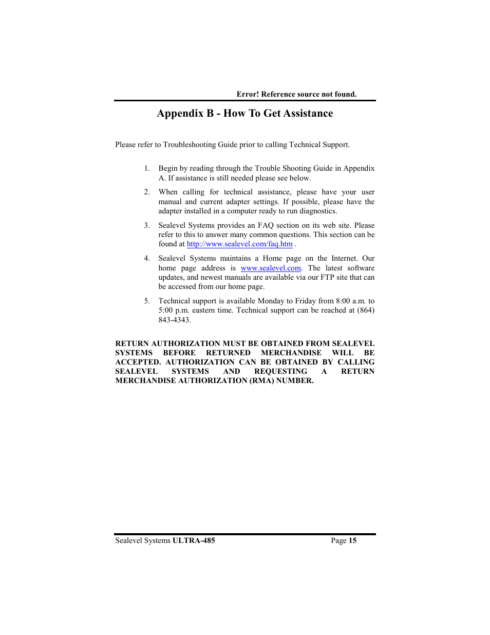 Appendix b - how to get assistance | Impulse 3055 User Manual | Page 18 / 24