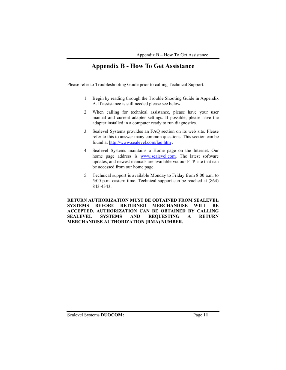 Appendix b - how to get assistance | Impulse 3088 User Manual | Page 14 / 20