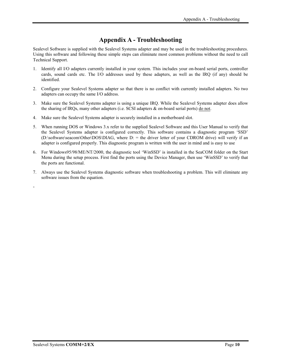 Appendix a - troubleshooting | Impulse 3087 User Manual | Page 13 / 19