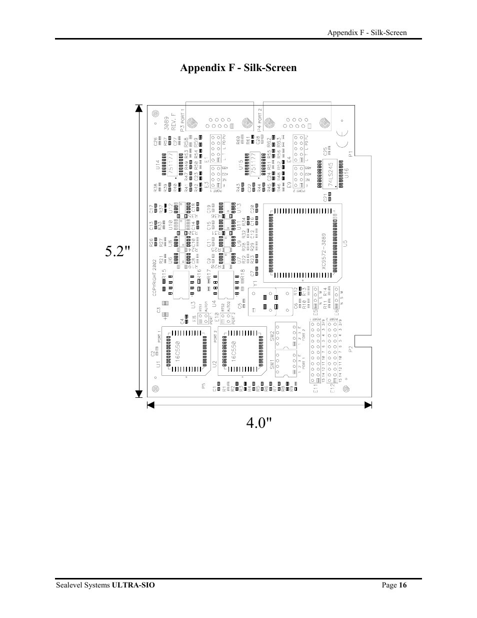 Appendix f - silk-screen | Impulse 3089 User Manual | Page 19 / 21