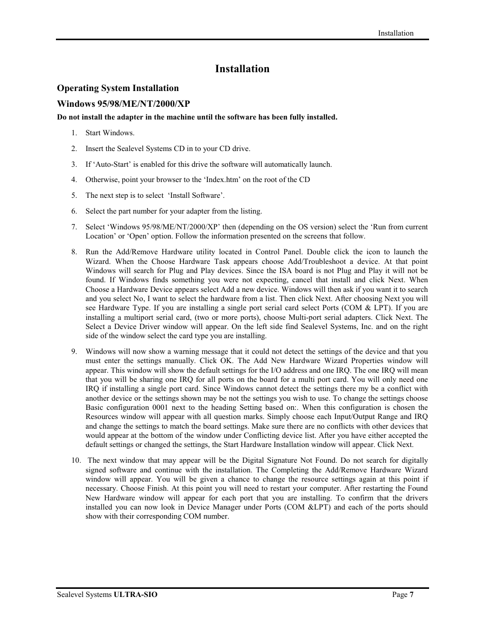 Installation | Impulse 3189 User Manual | Page 10 / 21