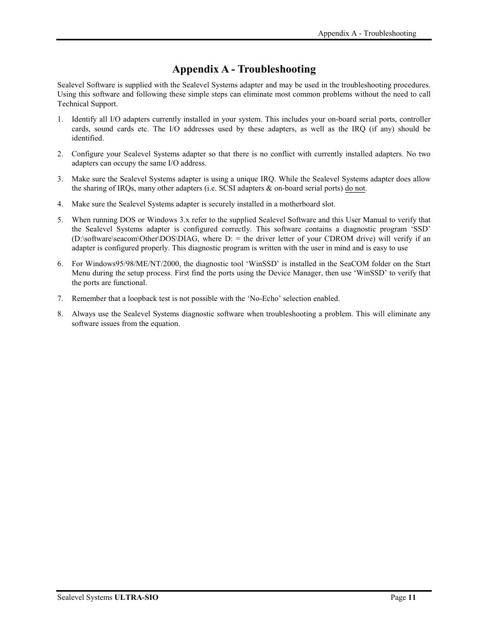 Appendix a - troubleshooting | Impulse 3189 User Manual | Page 14 / 21