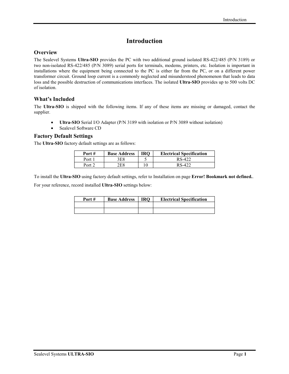 Introduction | Impulse 3189 User Manual | Page 4 / 21