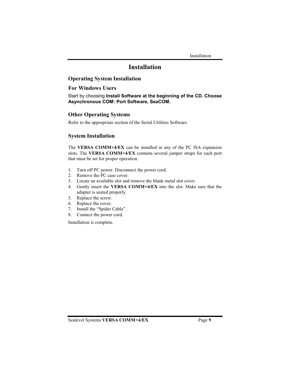 Installation | Impulse 3405 User Manual | Page 12 / 26