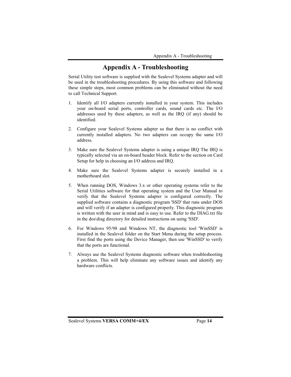 Appendix a - troubleshooting | Impulse 3405 User Manual | Page 17 / 26