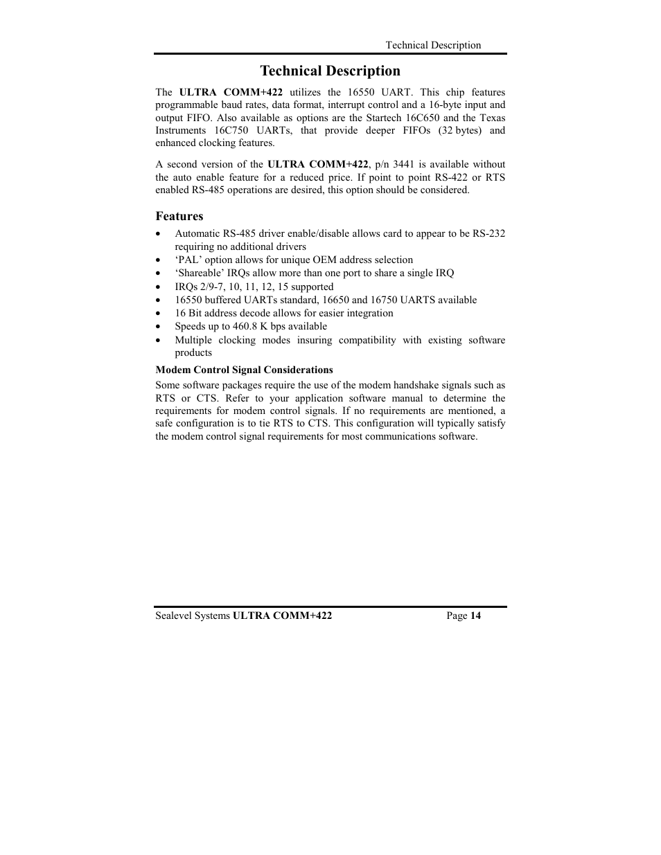 Technical description | Impulse 3440 User Manual | Page 17 / 29