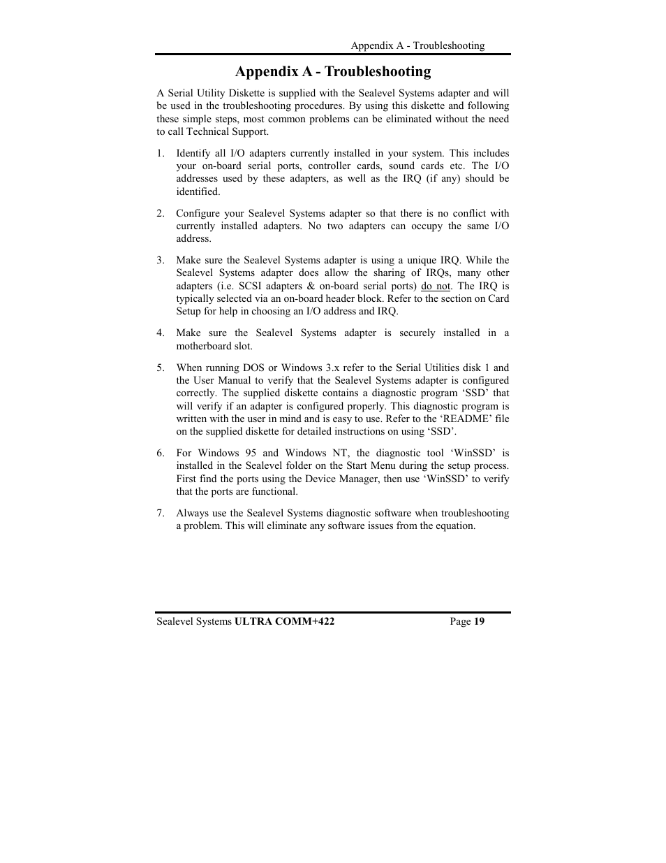 Appendix a - troubleshooting | Impulse 3440 User Manual | Page 22 / 29