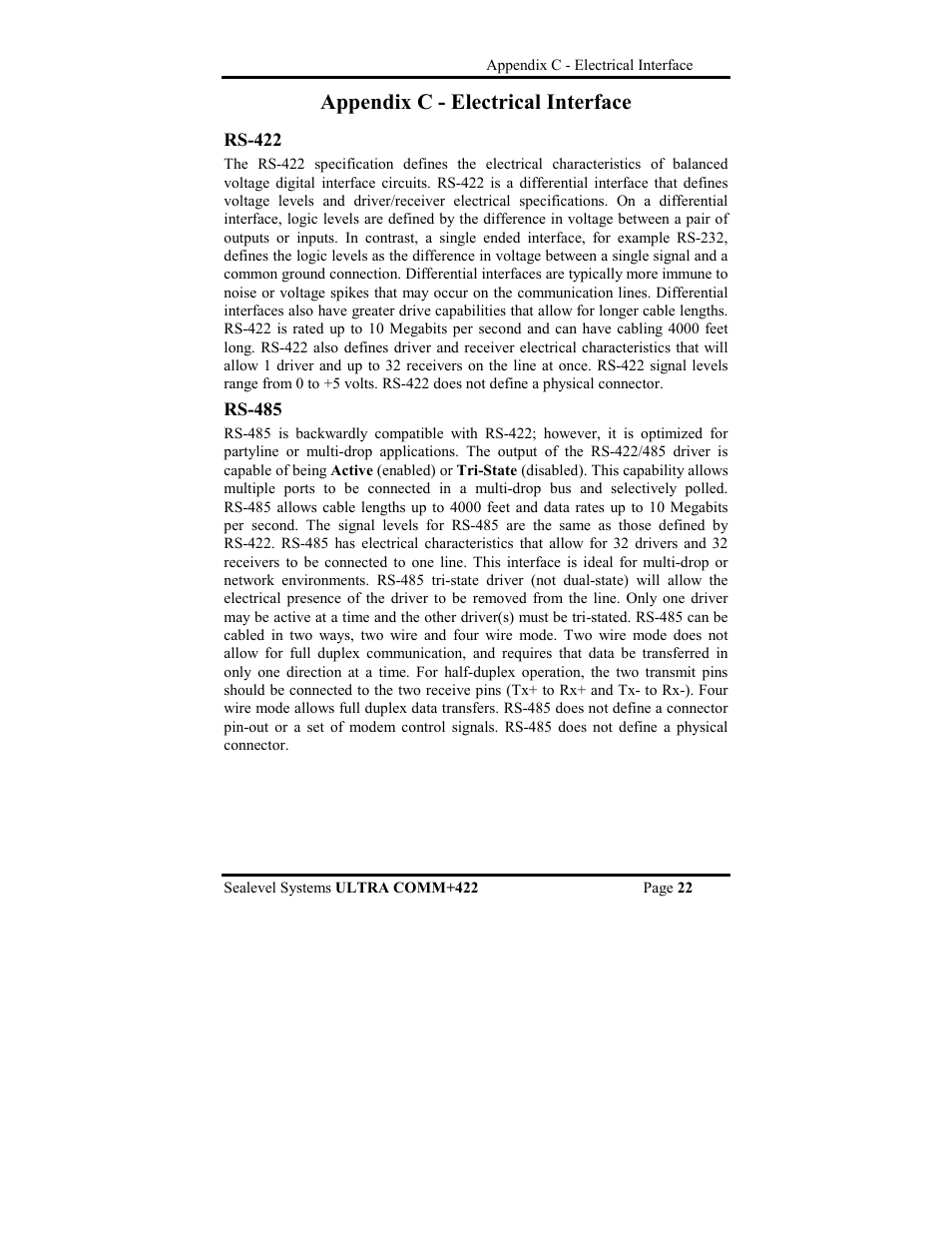 Appendix c - electrical interface | Impulse 3440 User Manual | Page 25 / 29