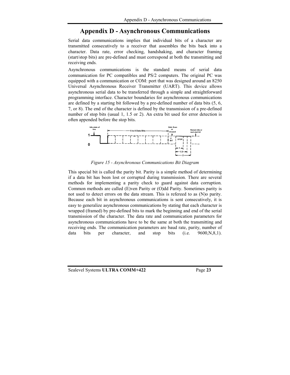 Appendix d - asynchronous communications | Impulse 3440 User Manual | Page 26 / 29