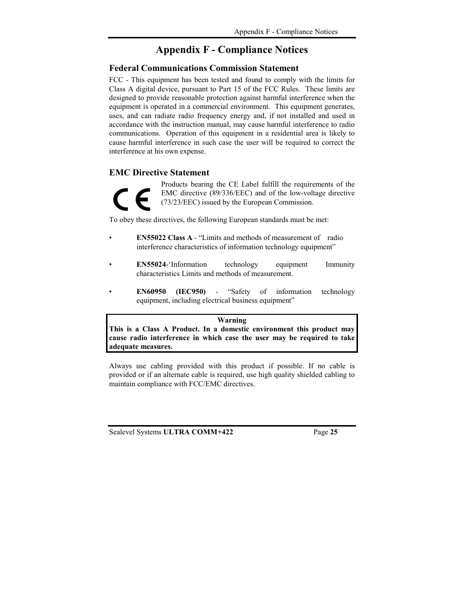 Appendix f - compliance notices | Impulse 3440 User Manual | Page 28 / 29