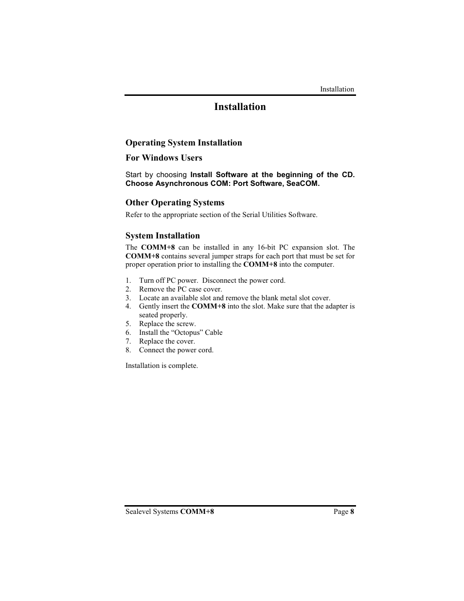 Installation | Impulse 3420 User Manual | Page 11 / 23