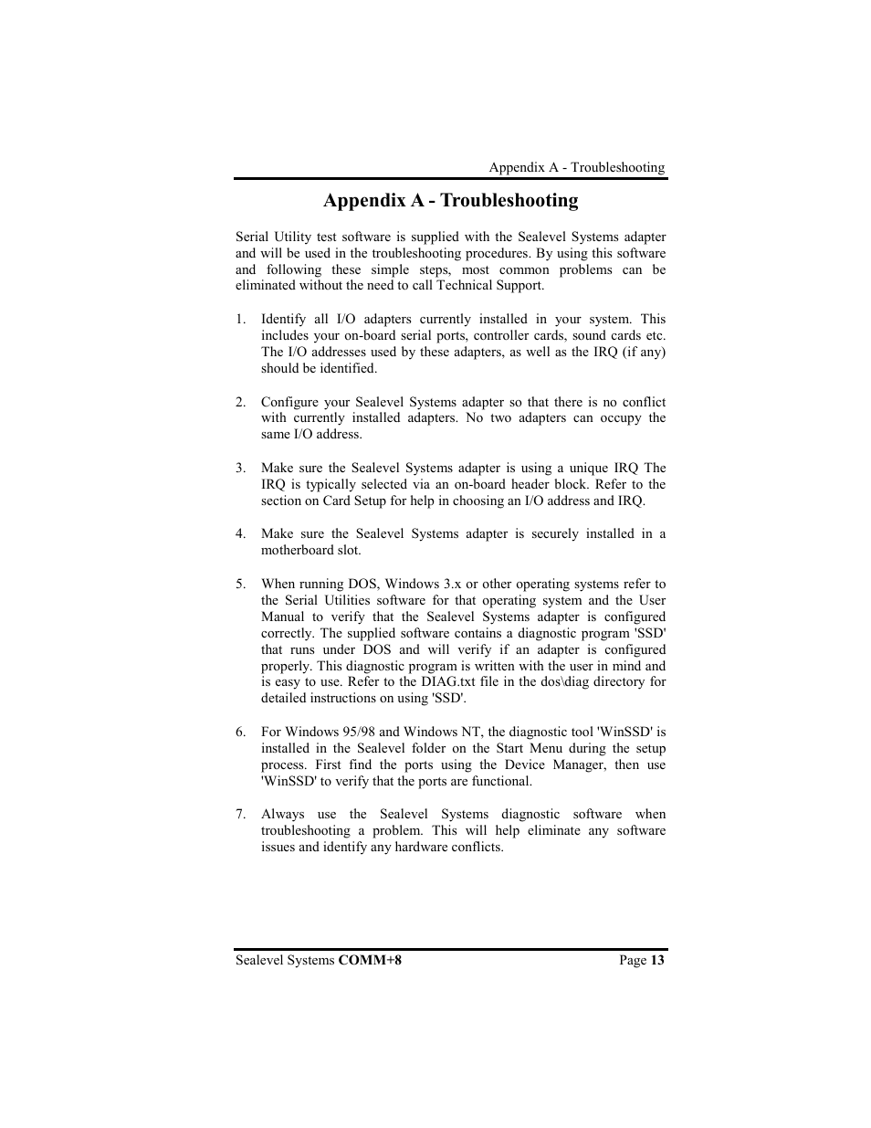 Appendix a - troubleshooting | Impulse 3420 User Manual | Page 16 / 23