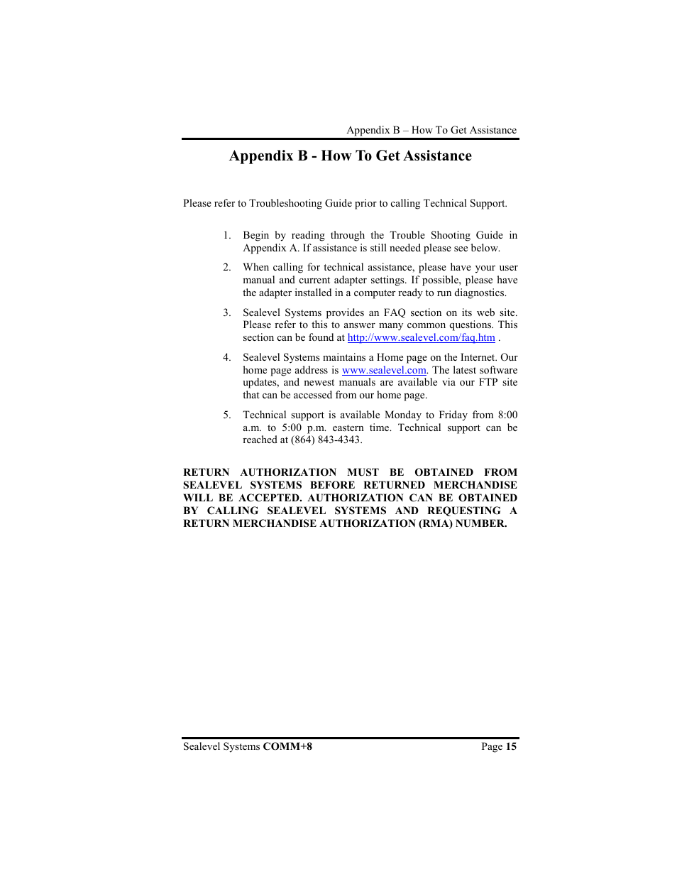 Appendix b - how to get assistance | Impulse 3420 User Manual | Page 18 / 23